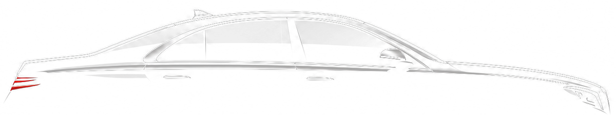 Premium Chauffeur Fahrzeug Silhouette